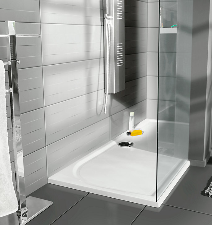 Carrelage mural Plain 20x60 cm gris clair