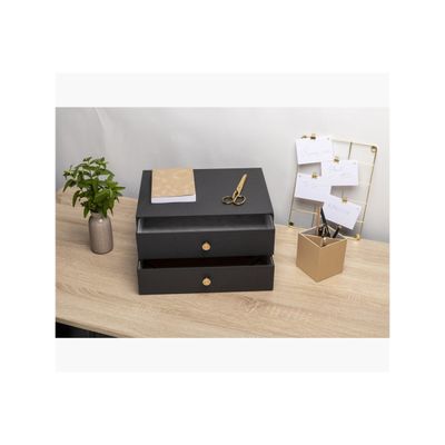 Exacompta OfficeByMe - Module de classement 2 tiroirs - pour A4+ - noir