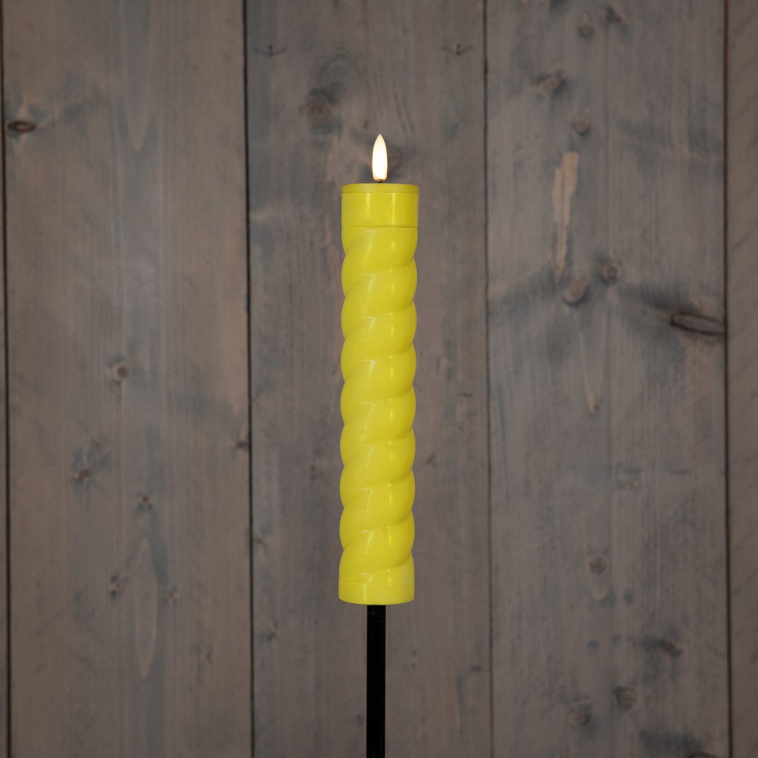 Anna's Collection solar fakkel Swirl geel D 4 H 97 cm