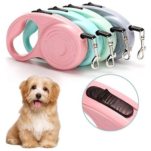Guia extensível azul para cães