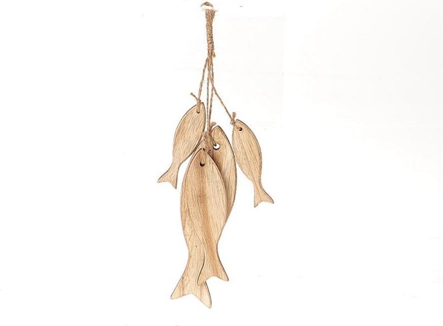 HBX tuinwanddecoratie Vis naturel 19,5 x 6 x 1,3 cm