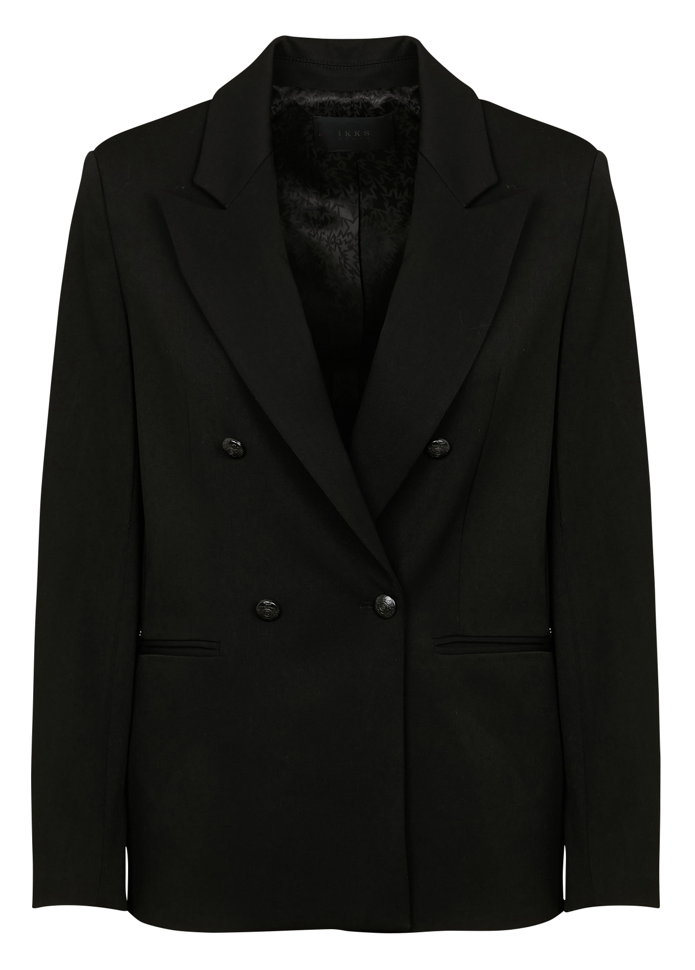 Veste droite col tailleur| Noir