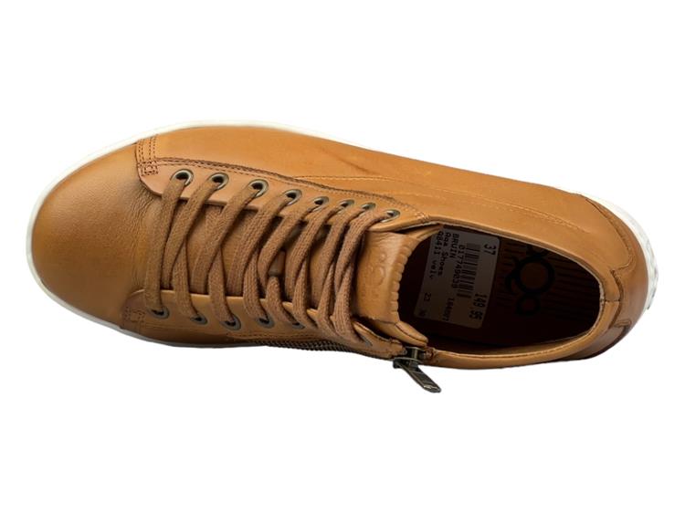 AQA Shoes A8411 velvet cognac