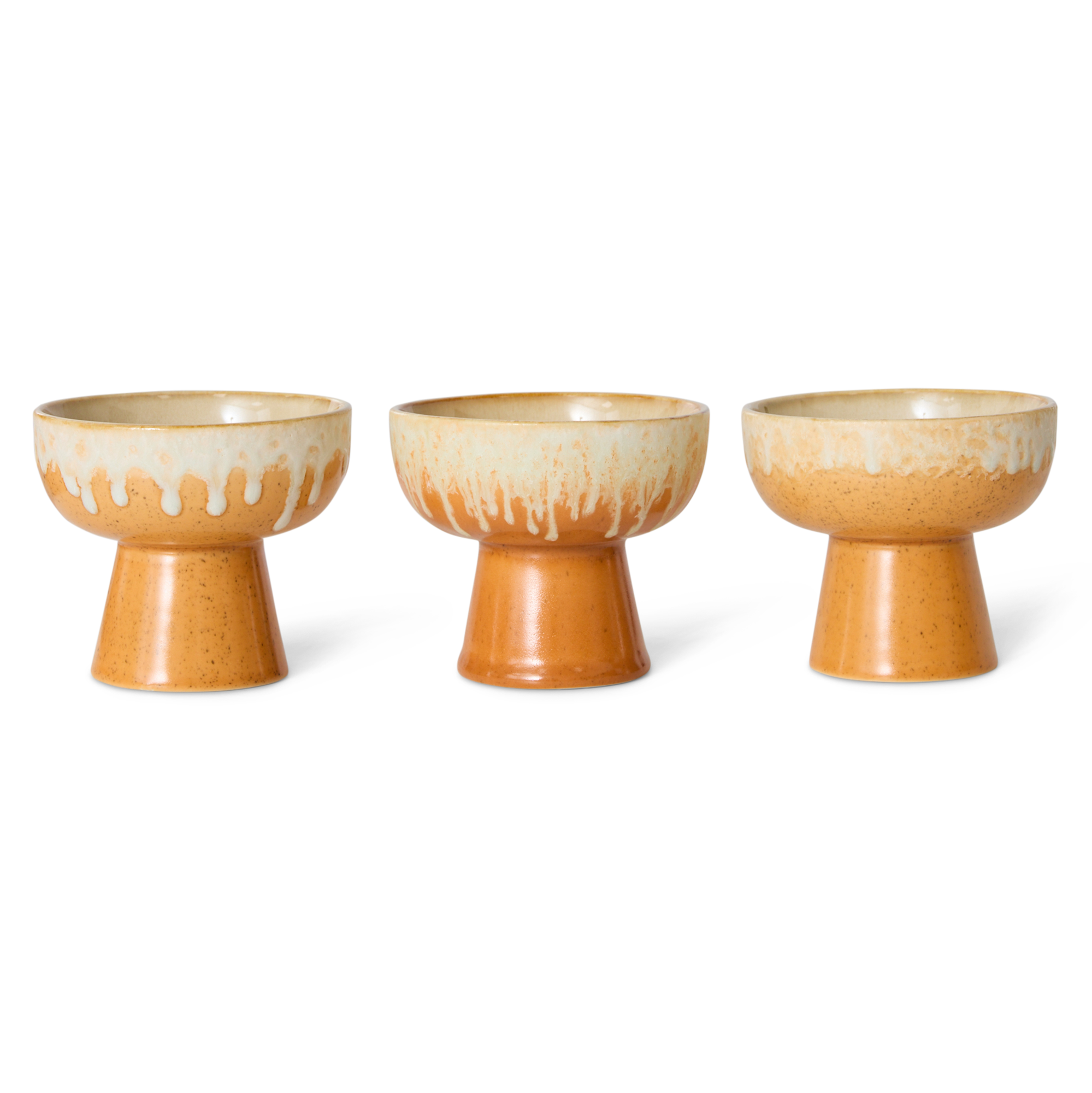 Servies 70s ceramics tapas schaal op voet S dunes