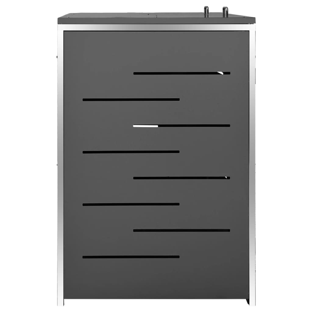 Abri pour deux poubelles 138x77,5x115,5 cm inox