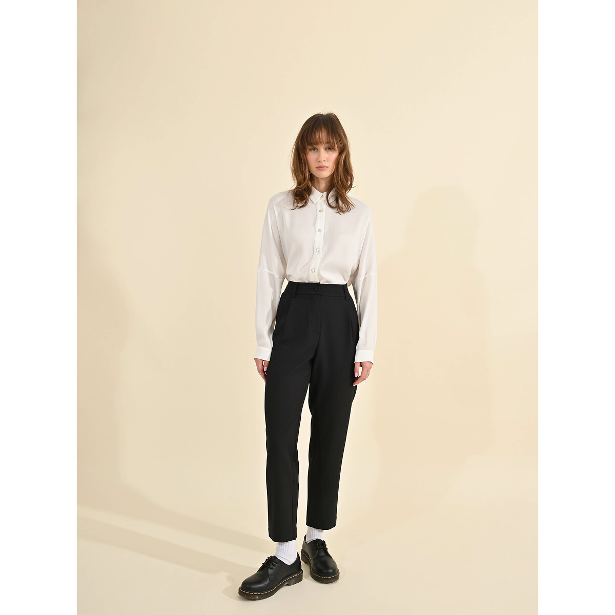 MOLLY BRACKEN<br>Calças justas, comprimento 7/8, mescla