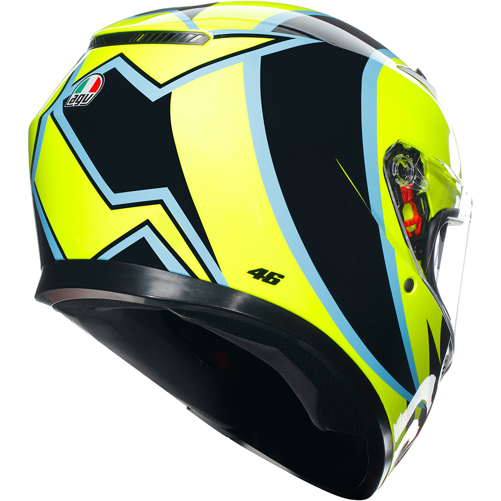 AGV - Casque K3 Rossi Winter Phillip Island 2005 Jaune / Noir