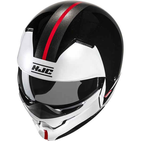 HJC - Casque i20 Vena MC1 / Noir / Blanc / Argent / Rouge