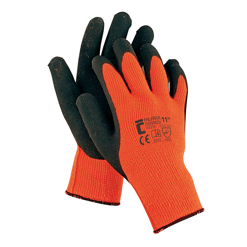 Latex foam handschoenen 10/XL oranje