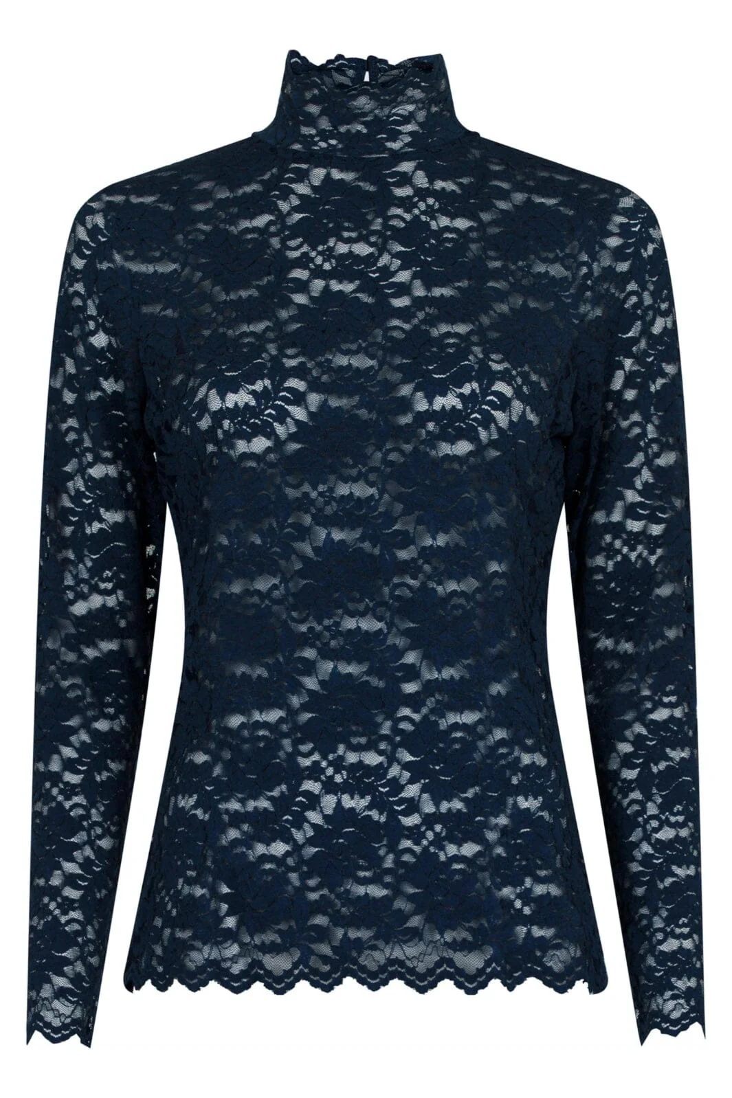 Neo Noir Liza Laceflower Blouse navy