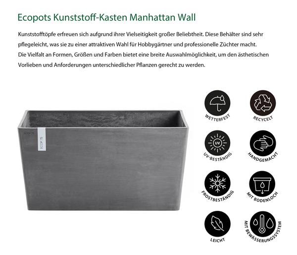 Ecopots Kunststoff-Kasten Paris, rechteckig