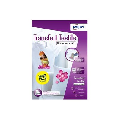 Avery - Papier de transfert - 24 feuilles - A4