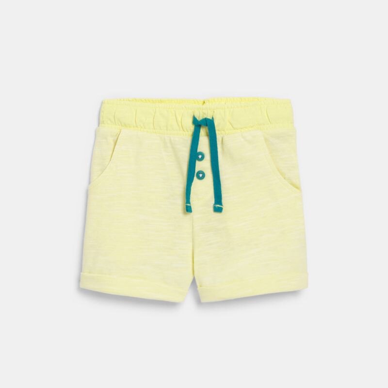 T-shirt océan et short en maille fantaisie jaune bébé garçon Jaune