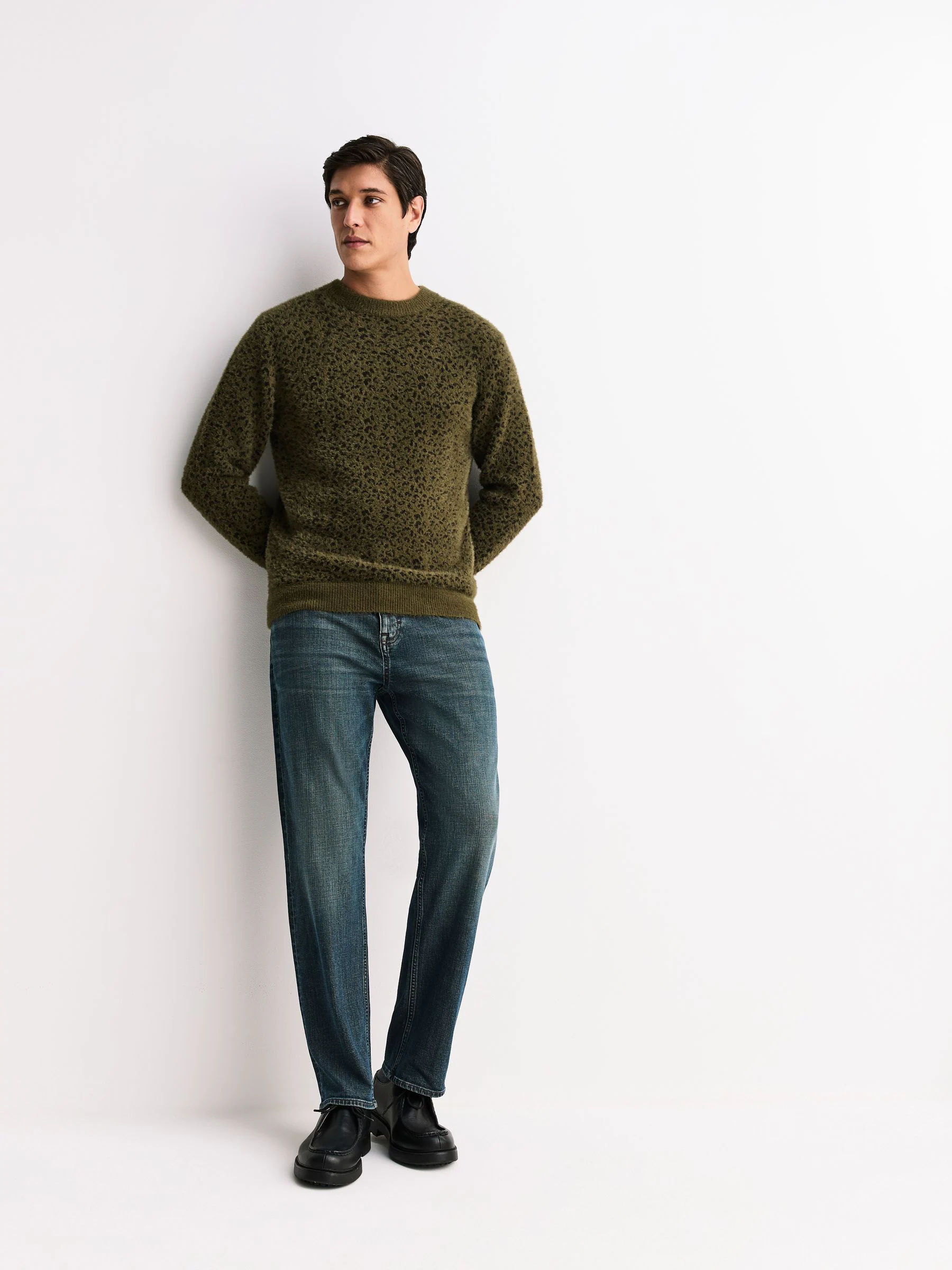 Diepblauw - Straight fit - Vintage wash denim jeans
