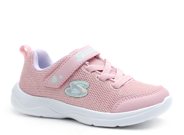 Skechers basses enfant 302885n rose