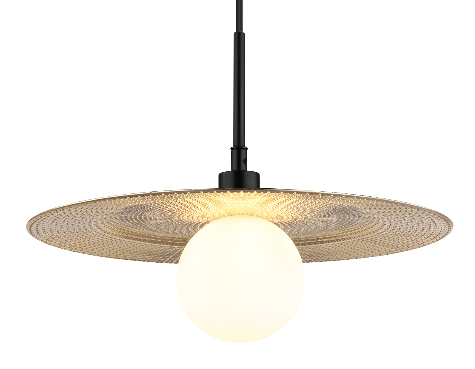 Hängeleuchte - gold - schwarz matt - 120 cm