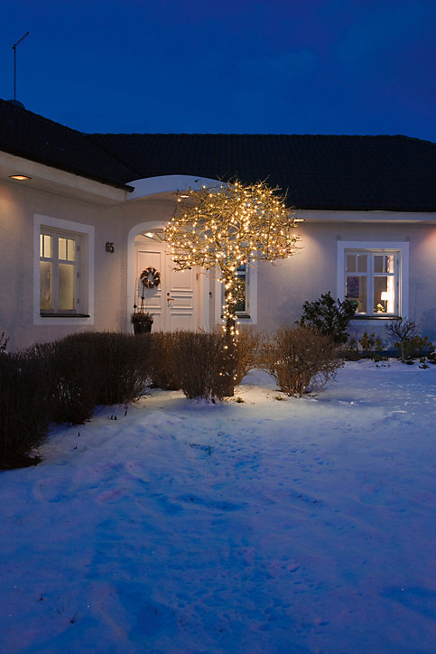 Guirlande lumineuse LED intérieure et extérieure blanc chaud câble vert 7,49 m