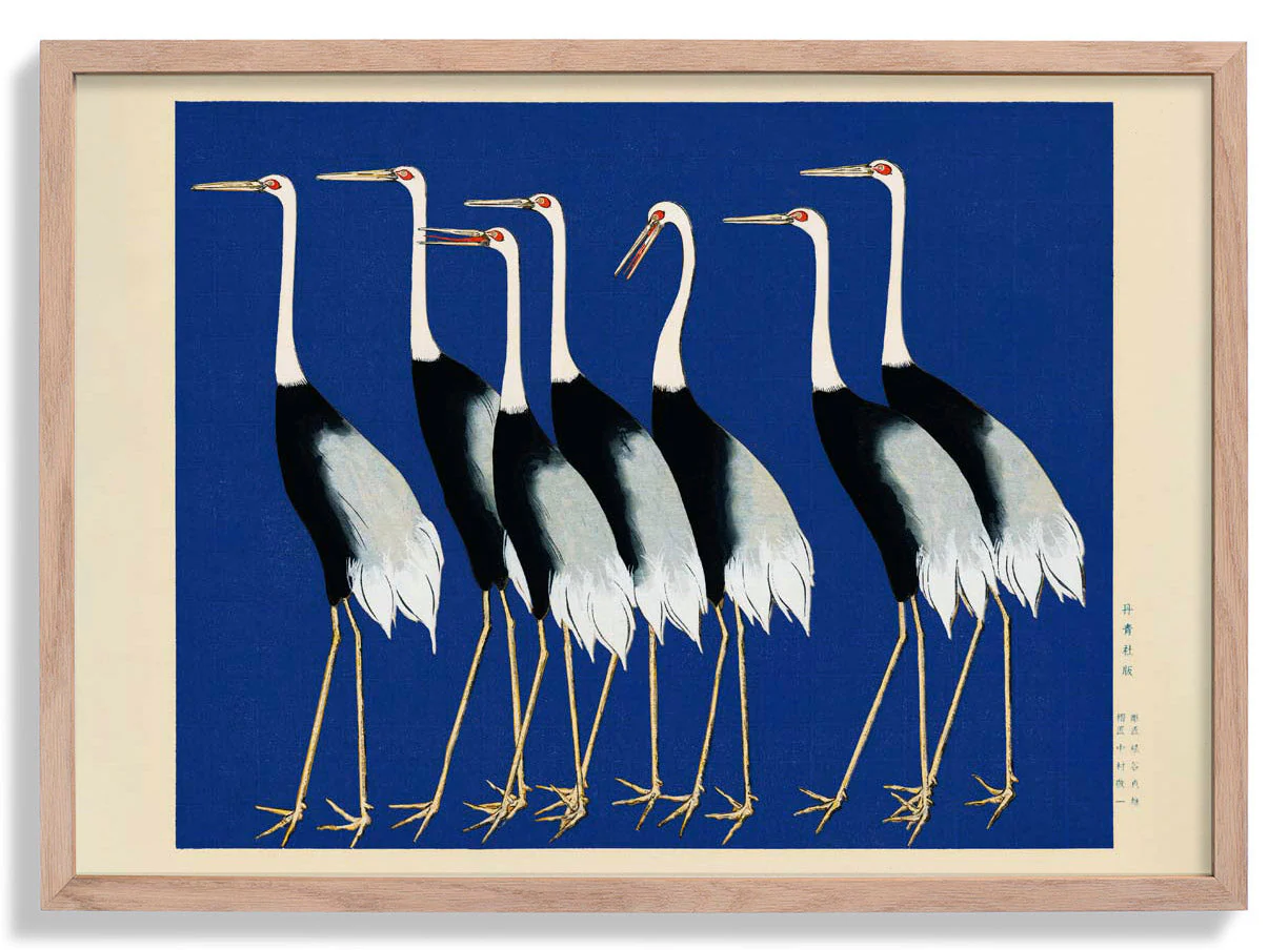 7 Vögel von Korin in Blau