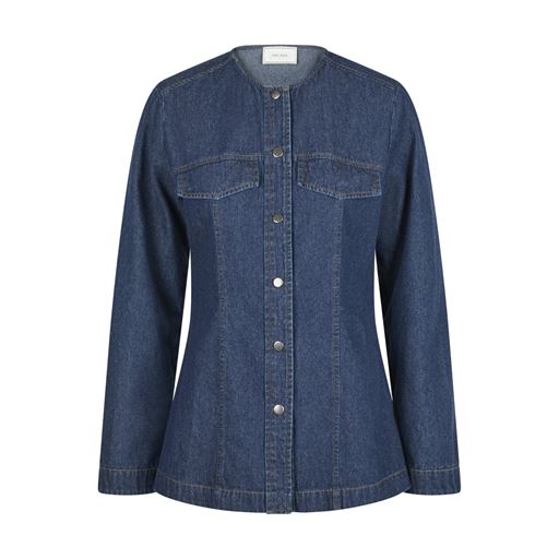 Neo Noir Annie Denim Skjorte, Dark Blue, 42