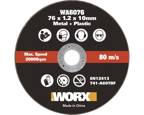 Worx metaaldoorslijpschijf voor WX801 accu mini haakse slijper
