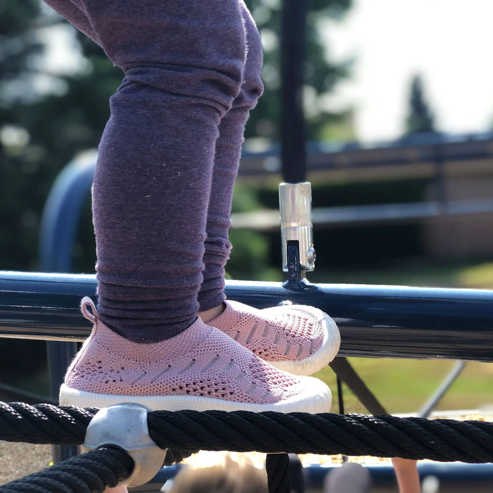 Jan & Jul Soulier Breeze Tricot Rose Pâle Pointures 5-8