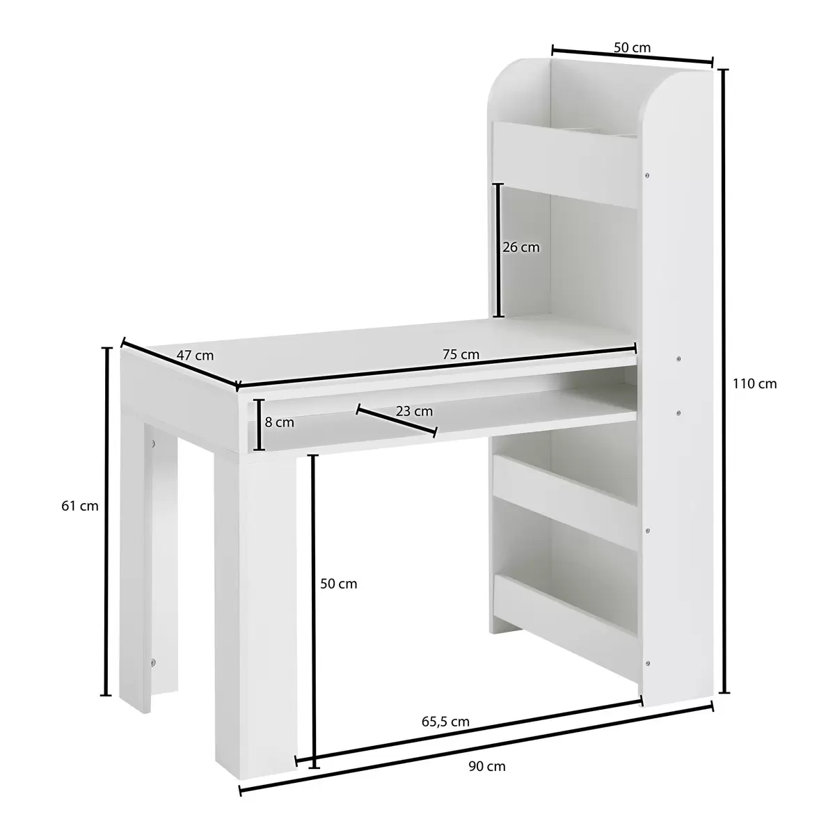 Schreibtisch Bueu weiss