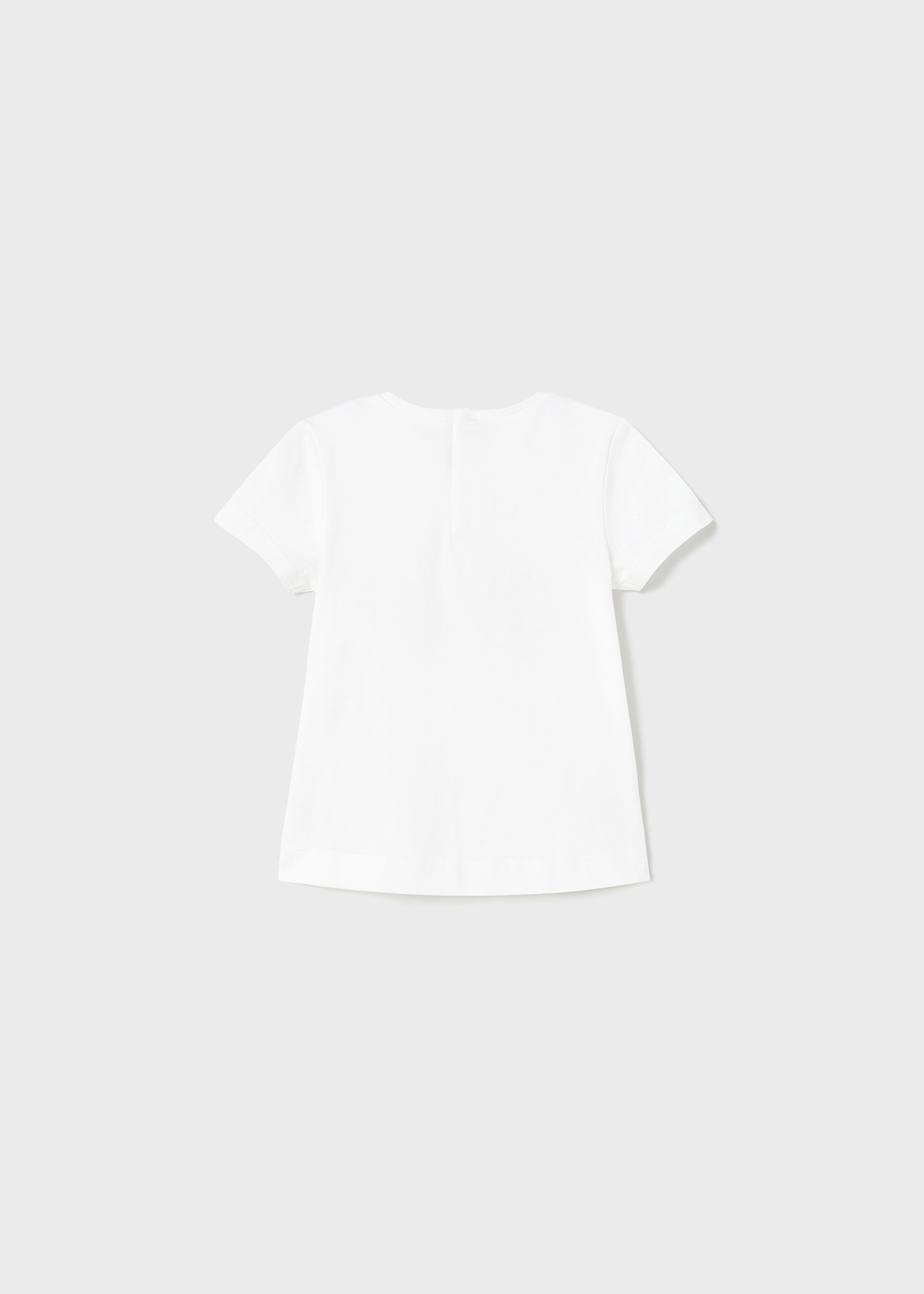 Camiseta de manga curta em algodão sustentável para bebês