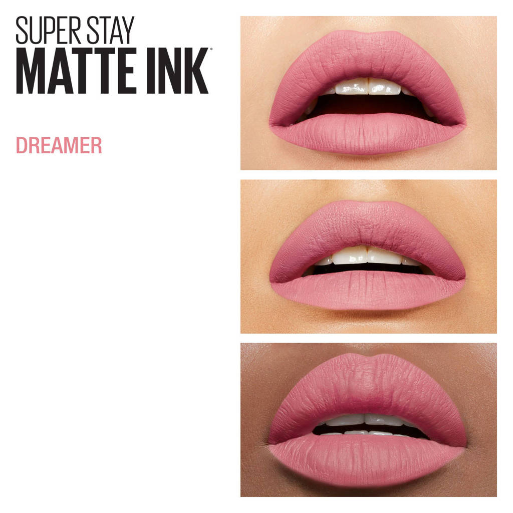 Een lippenstift die goed vasthoudt en niet droogtSuperStay Matte Ink lippenstift – 10 Dreamer