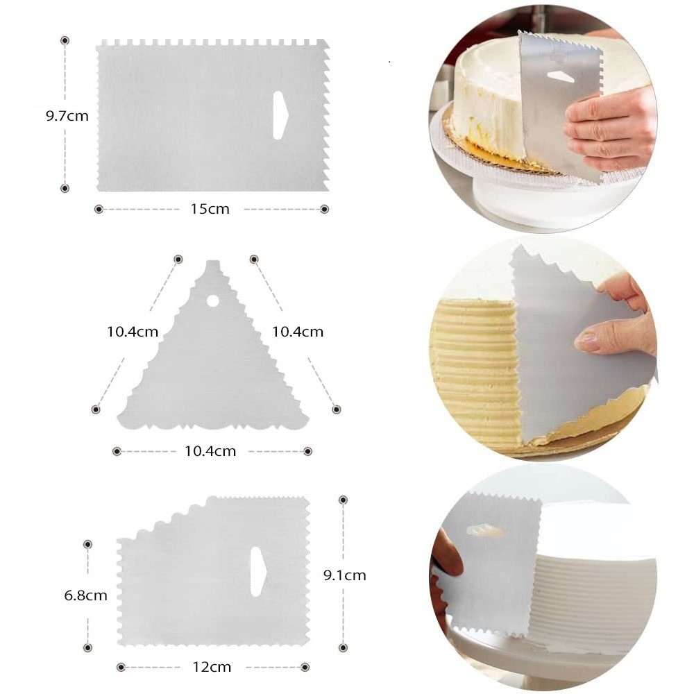 (7-tlg. Set) Ø30cm Drehbare Tortenplatte Kuchen Drehteller Dekorier Set