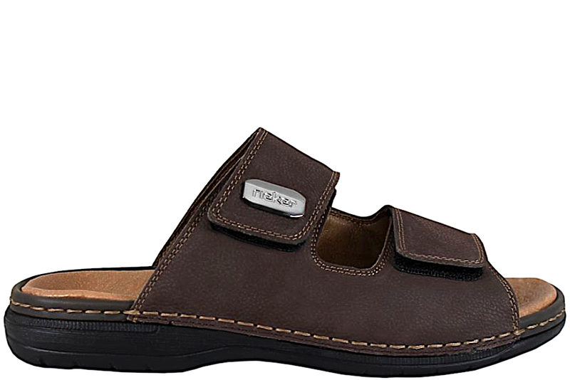 RIEKER SLENTERS I BRUNT SKIND MED VELCRO