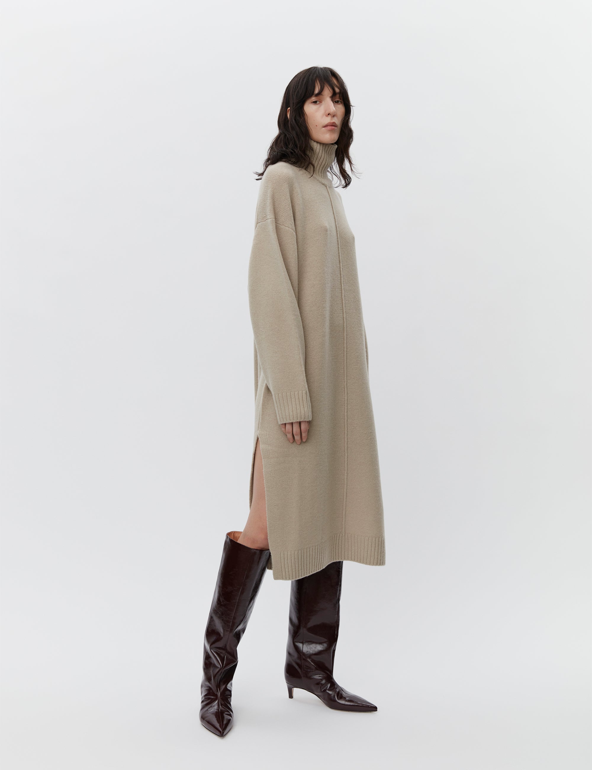 DAY Birger et Mikkelsen  Shawn strikkjole - Taupe Mel