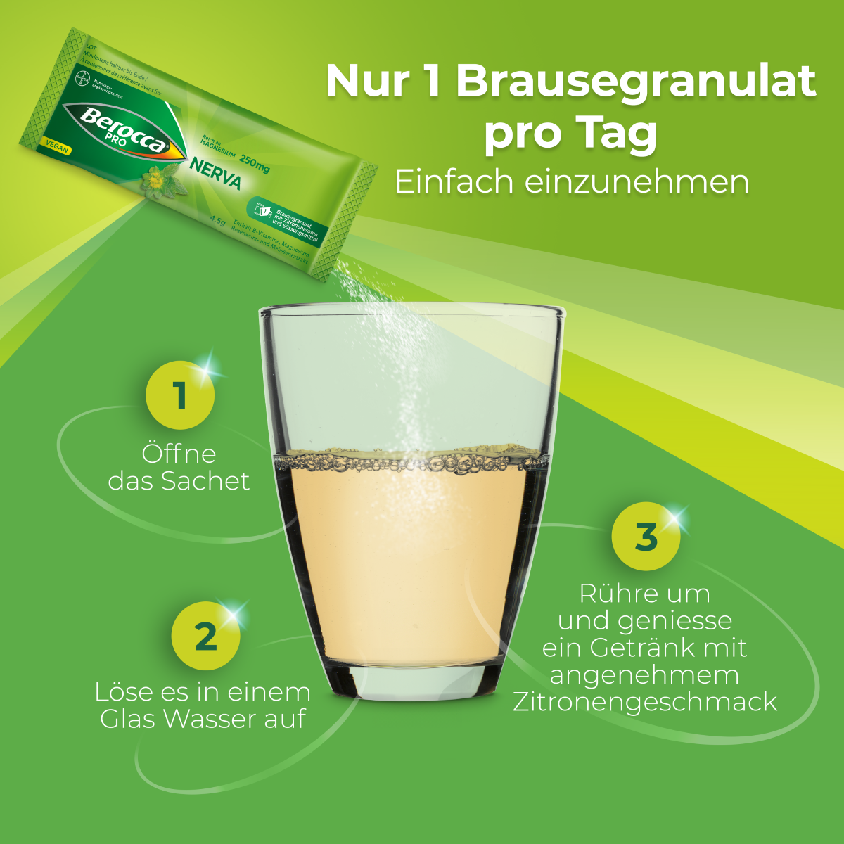 BEROCCA NERVA<br>40 Stück, Beutel, Brausegranulat