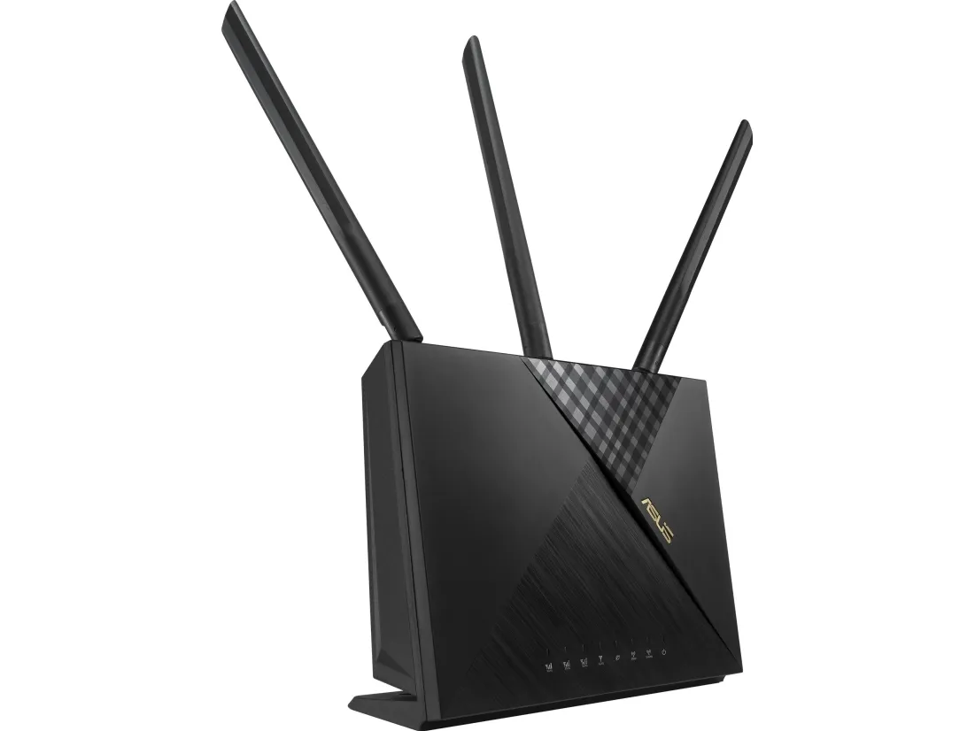 ASUS 4G-AX56 - Trådløs router - WWAN 4-port switch - 1GbE - Wi-Fi 6 - Dual Band eftersyn ikke inkluderet
