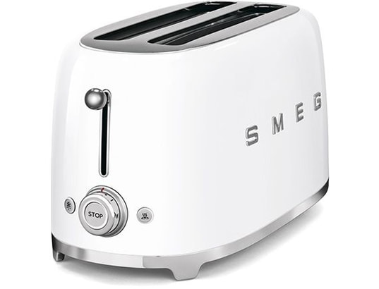 SMEG - Grille pain TSF02WHEU Blanc 2 fentes extra longues