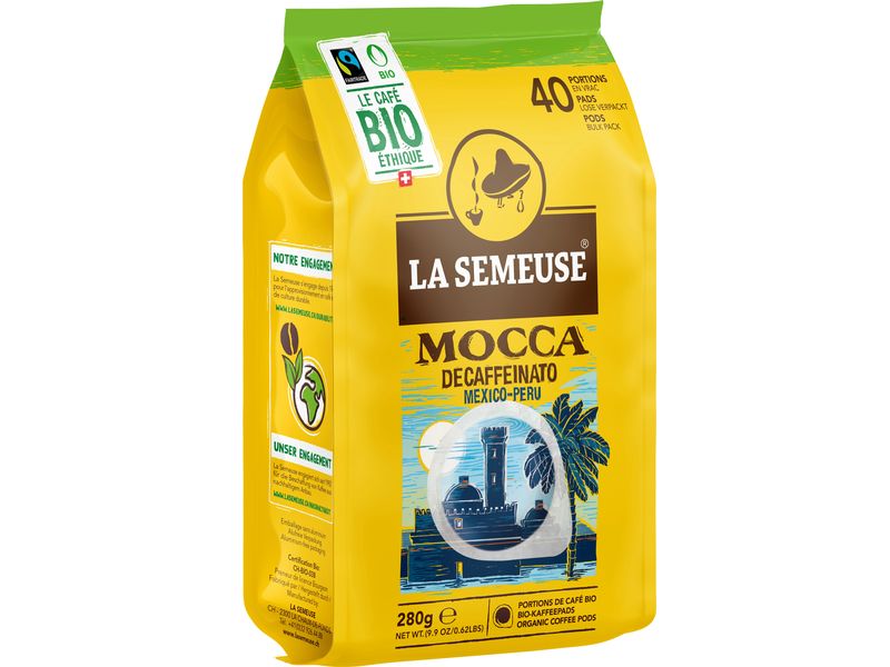 La Semeuse Kaffeepads Mocca Bio Decaffeinato 40 Stück Nachhaltiger, koffeinfreier Genuss aus besten Bio-Bohnen