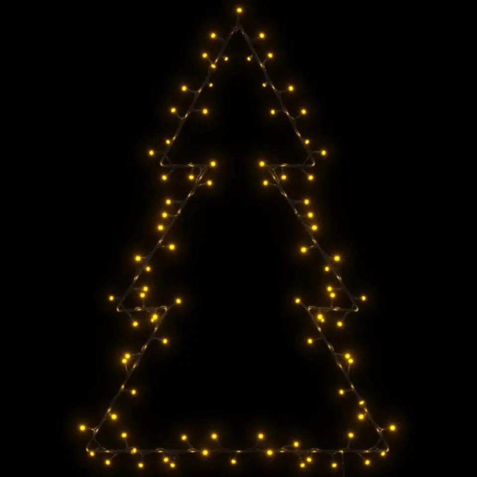 vidaXL - Kerstverlichting kerstboom silhouet 63x90 cm - Warmwit - Kunststof