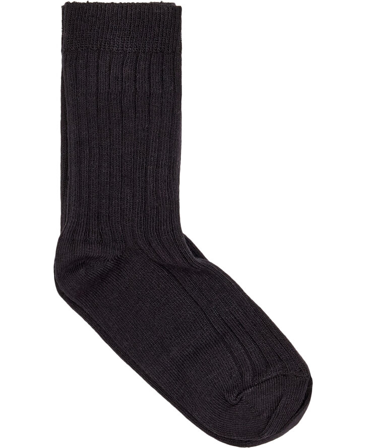 Melton Sock All Size - Rib Basic Hvid