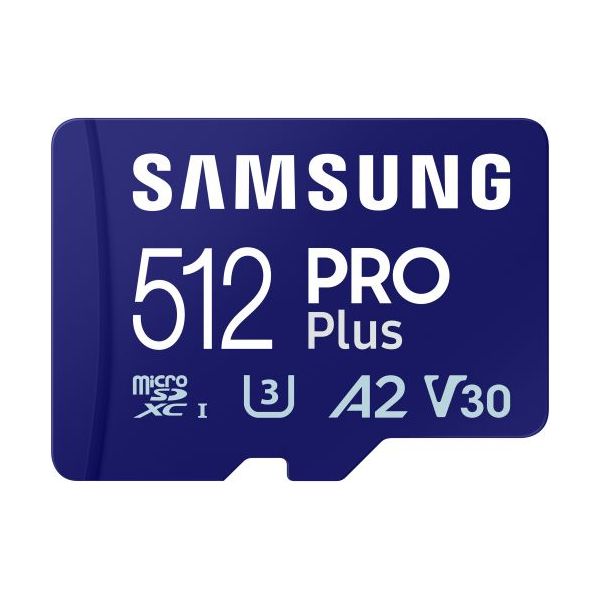 Samsung MicroSD Card 512GB SDXC PRO Plus (2023) CL10 - MB-MD512SA/EU