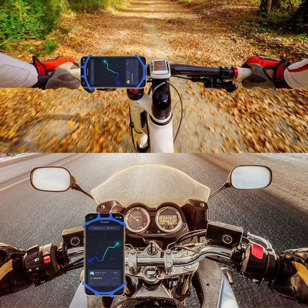 Universal Fahrrad Bike Velo Silikon Halterung 360° Drehbar Handy / Smartphone (4