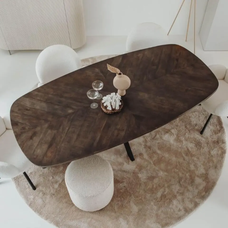Tower Living Silvi eettafel visgraat olijfbruin 220x110x78