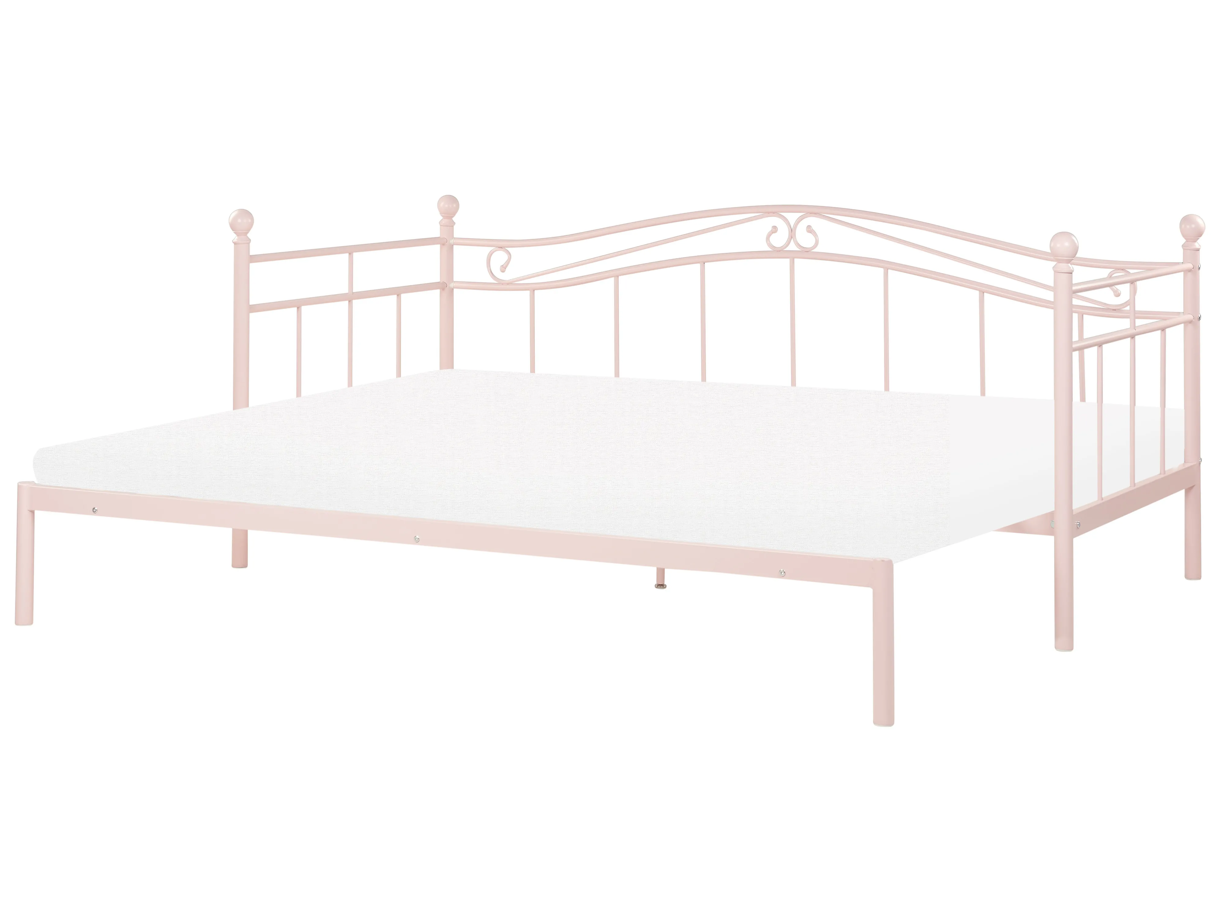 Onderschuifbed Metaal TULLE 90 x 200 cm Pastelroze
