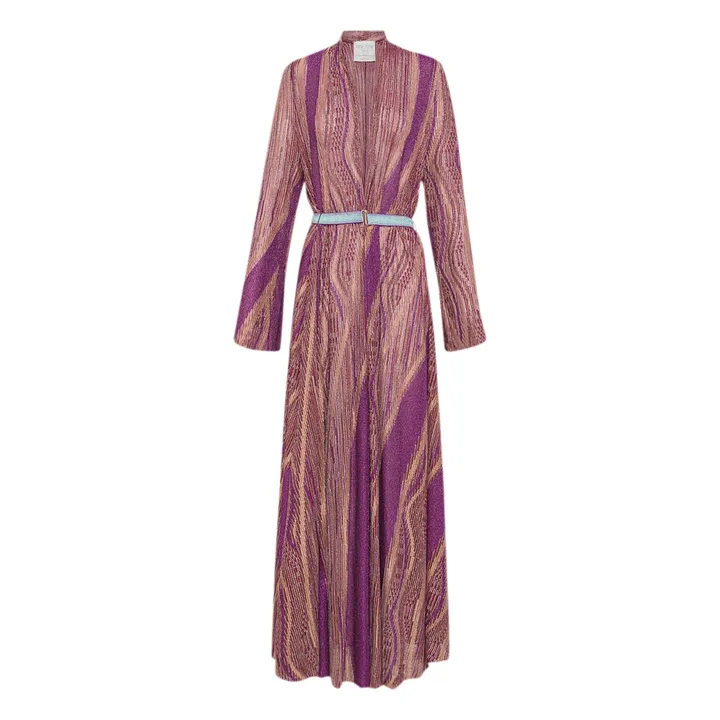 Forte Forte Robe Longue Métallisée | Violet