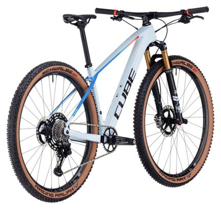 VTT Semi-Rigide Cube Elite C:68X SLX Shimano XTR 12V 29'' Gris Bleu Teamline