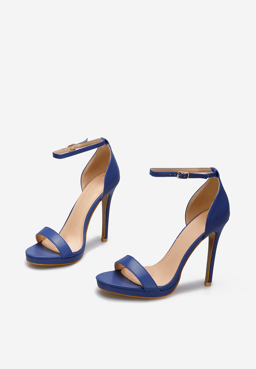 Sandales à talon fin bleus Marilia
