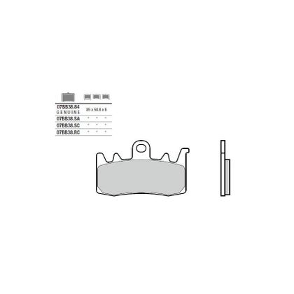 Plaquettes de freins Brembo Sinter Métal Fritté Avant/Arrière (selon modèle)