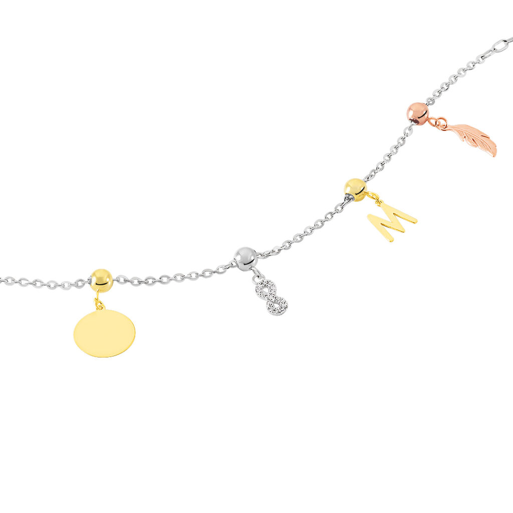 Charms Hilde Or Blanc Oxyde De Zirconium