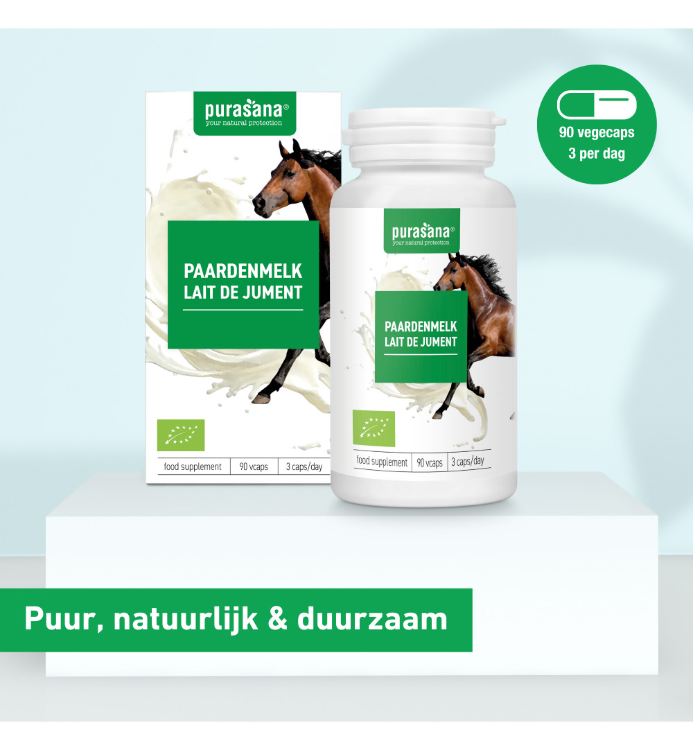 Purasana Paardenmelk Bio (90 vega capsules)