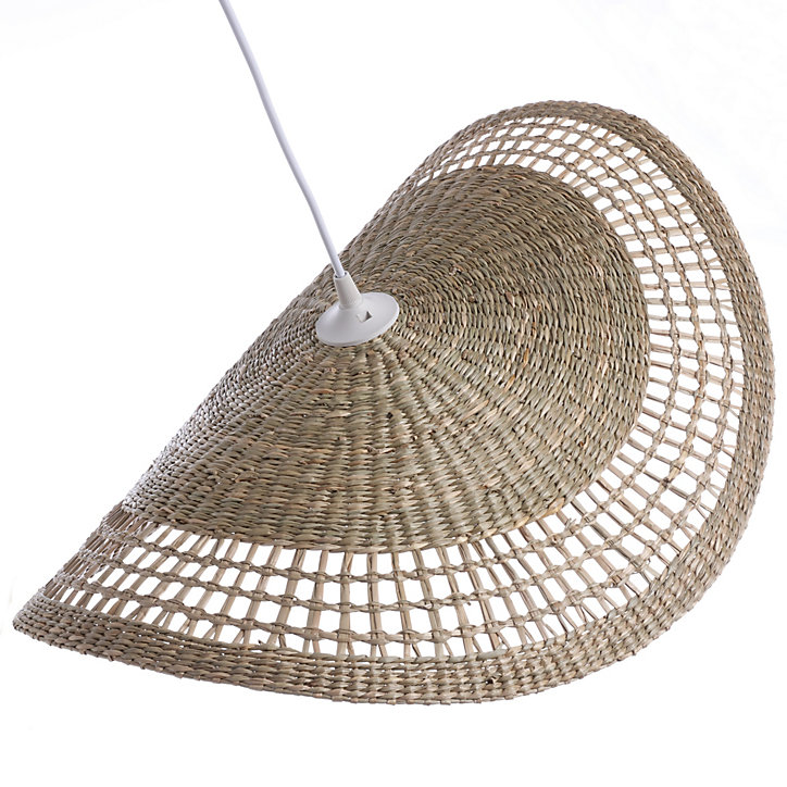 Suspension Ondine en fibres naturelles E27 IP20 60W ⌀.58 cm