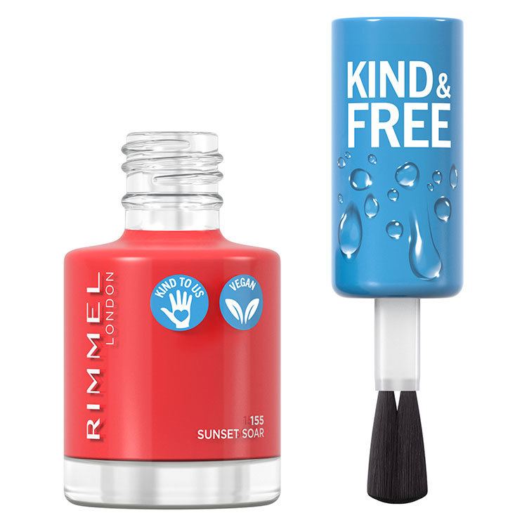 Rimmel London Kind & Free Nail Polish Lacquer 155 Sunset Soar 8ml