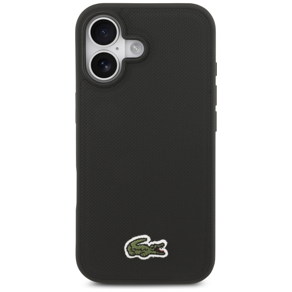 iPhone 17 MagSafe Hardcase Hülle Iconic Petit Pique Woven Logo (LCHMP17SPVCK) - Schwarz
